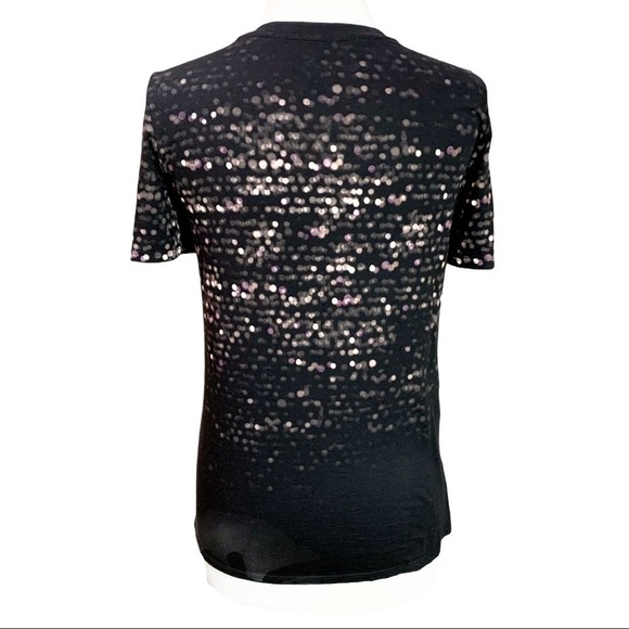 Tory Burch Black Logo Multicolored Graphic Tee XS - Picture 4 of 6